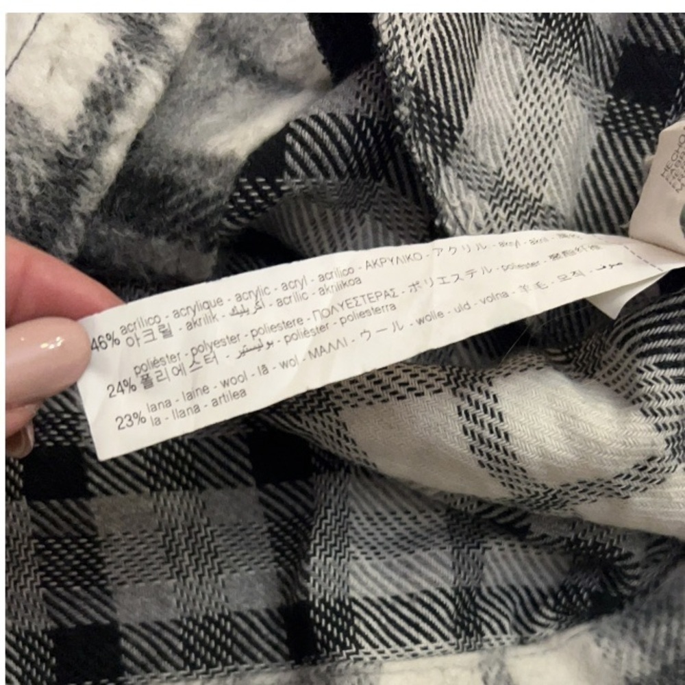 Zara Wool Blend Plaid Overshirt Medium - Picture 8 of 11